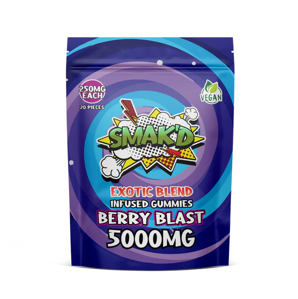 SMAK’D Berry Blast 5000mg THC Gummies SMAK’D Berry Blast 5000mg THC Gummies